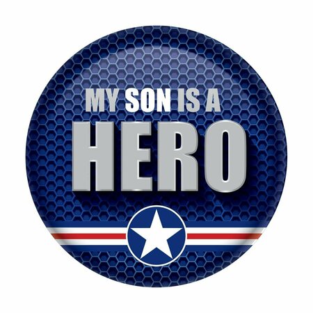 GOLDENGIFTS 2 in. Patriotic My Son is A Hero Button GO3338083